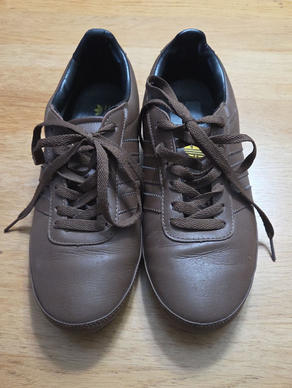 Adidas Porsche Desigb Brown Leather Lace-Up Sneakers
